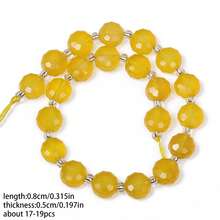 8x5mm Faceted Natural Stone Agate Quartz Beads Flat Round Loose Spacer Beading For Jewelry Making DIY Bracelet Necklace 7.5in - Beads - View 15