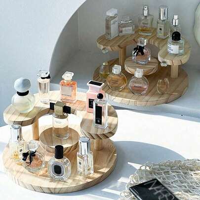 1 pieza Organizador de maquillaje de varios niveles, Elegante estante de exhibición de perfumes para el tocador, Soporte de almacenamiento de cosméticos de varias capas, Estantería para exhibir pasteles/postres/figuras para el hogar