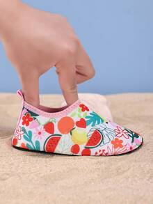 1 Pair Kids Outdoor Beach Anti-Slip Comfortable Breathable Cartoon Animal Cute Shoes, Suitable For Yoga, Training, Dance - Watermelon Pink - View 5