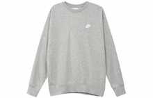 Nike Sportswear Logo Crew Neck Casual Sweatshirt, Spring, Men, Black - Grey - View 11