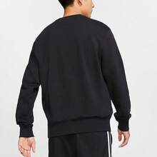 Nike Sportswear Logo Crew Neck Casual Sweatshirt, Spring, Men, Black