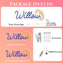 Custom Name Neon Signs Sports-Themed Neon Home Decor Kids' Room Decor LED Name Light Signs Neon Name Light Signs Custom Neon Signs Kids' Gifts LED Name Light Signs - tên neon - Xem 8