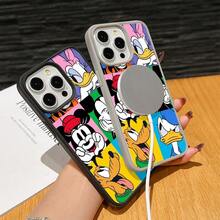 Disney Patterned Phone Case. Mickey Mouse, Stitch, Donald Duck, Minnie Mouse, Goofy, Pluto, And Daisy Duck Pattern. Magnetic Phone Case.  Compatible With IPhone 17, 16, 15, 14, 13, 12 Pro Models And Galaxy, Offering Shockproof Protection. A Special Gift For Family, Friends, Birthdays, Holidays, And Special Occasions. A Stylish And Fun Accessory To Brighten Up Your Device With What And What Flair. - Pink - View 5