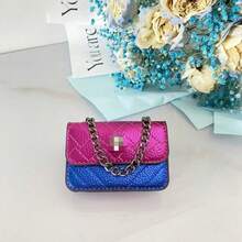 2024 Quilted Mini Square Bag Women Crossbody Purse - Versatile Chain Strap Elegant Small Handbag Fashion  Clutch--K8 - 迷你 - 玫瑰紅 - 查看 1