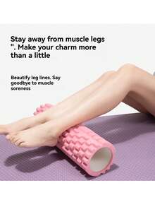 1pc Foam Roller, EVA Hollow Yoga Pilates Muscle Relaxation Roller For Fitness