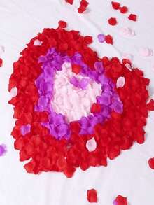 人造丝玫瑰花瓣装饰，适用于婚礼走道抛洒、婚礼餐桌中心装饰、情人节浪漫装饰、求婚/新娘送礼会装饰、情人节/周年纪念/生日浪漫庆典以及卧室花卉点缀。人造玫瑰花瓣装饰。