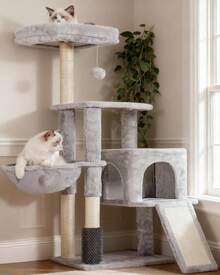 Árboles y casas para gatos - Gris Claro - Ver 1