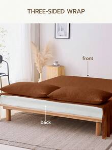 1pc Ruffle Bed Skirt,15 Inch Drop Easy Fit, Non-Slip Supersoft Coverlet With Platform, Romantic Style, For Home Bedding And School Bedding Dorm Essentials, Machine Washable, Oeko-Tex Certified, Mocha Brown - Mocha Brown - View 5