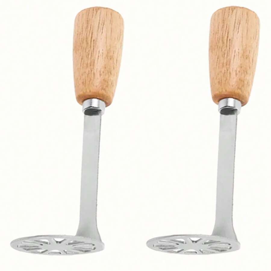 1/2pcs Stainless Steel Potato Masher, Sturdy Material, Easy To Make Mashed Potatoes - Multicolor - View 1