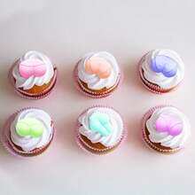 18-Cavity Silicone Butt Shaped Mold, 6 Designs, Non-Stick Baking Mold For Making Candies, Ice Cubes, Chocolates, Puddings, Pink - Multicolor - View 6