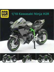 1pc Kawasaki Motorcycle Model, Alloy Toy With Rotating Handlebars, Collectible Display Item, Perfect Gift For Motorcycle Enthusiasts, Motorcycle Collector's Toy, Decor For Office, Bedroom, Living Room, Study, Home Windowsill, Halloween Gift, Christmas Gift, School, Christmas Decoration, Toy - Multicolor - View 1