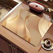 1pc Minimalist Decorative Absorbent Mat, Polyester Waterproof Countertop Protector Pad, Suitable For Kitchen, Dining Table, Dish Drying, Washing Machine, Coffee Maker, Bathroom Vanity, Kitchen Accessories, Party Supplies - Multicolor - View 15
