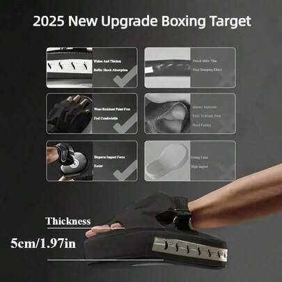 This Punching Target Features An Ergonomic Curved Design That Mimics Natural Striking Zones, Providing Instant And Realistic Feedback With Every Hit.