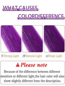 2pcs Purple Ponytail Hair Extensions, Synthetic Gold Braided Ponytail, Available In Multiple Colors, Suitable For Women - Multicolor - View 5