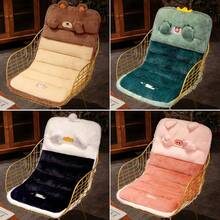 Cartoon Animal Integrated Seat Cushion, Home Chair Warm Protective Pad, Office Long-Sitting Back Cushion, One-Piece Butt Pad Floor Mat, Car Seat Cushion, Tricycle Seat Pad - Penguin Covering Face - View 5