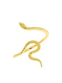 1pc S925 Sterling Silver Smooth Snake Finger Ring, Women's Minimalist Chic Snake Pattern Adjustable Open Ring, Fashionable Versatile Gift