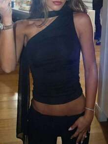 Women's Sexy Leopard Print Fitted Crop Camisole - Fashion Street Style For Party Vacation Spring Summer - Black - View 3