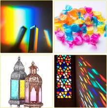 120Pcs Colored Cellophane Sheets,Transparent Plastic Sheets,Cellophane Wrap,748x748 Inches - For DIY Crafts,Gel Light Filters,Art Projects,Light Decorations,Candy Packaging,Window Decorations - trắng - Xem 5