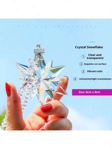 2026经典时尚挂饰 - 收藏展示品 - 创意配饰 - 车载挂饰 - 雪花吊坠 - 汽车内饰水晶挂饰 - 阳光捕捉器 - 高品质玩具 - 耐磨/防震 - 适合作为复活节篮子填充物 - 复活节礼物 - 旅行挂饰 - 派对装饰 - 减压挂饰 - 生日礼物 - 完美礼物 - 惊喜礼盒玩具 - 彩色 - 查看 3