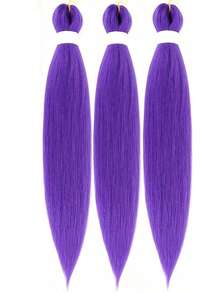 1-6pcs 18-36 Inch Purple Pre-Stretched Braiding Hair Extensions, Suitable For Braiding, Yaki Synthetic Crochet Twist Braids, Halloween Costume Cosplay