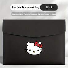 Sanrio Hello Kitty A4 Portable Business Office Organizer Bag - Multi-Color PU Leather Document Folder With Snap Closure - Fits Laptop/Phone/Invoices, Suitable For Lawyers And Entrepreneurs - Ideal Holiday/Back To School Gift - Multicolor - View 6