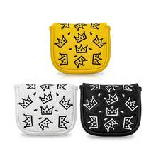 Cheese Crown Design Style Design Style Club Head Cover, Golf Putter Club Cover, Golf Mallet Putter Cover - PU With Advanced Embroidery For Most Brands - Multicolor - View 1