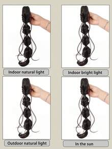 Wig Braids, Frayed Braids, Bubble Braids, Hair Clips, Twisted Long Braids, Wig Braids, Ponytail - Multicolor - View 5