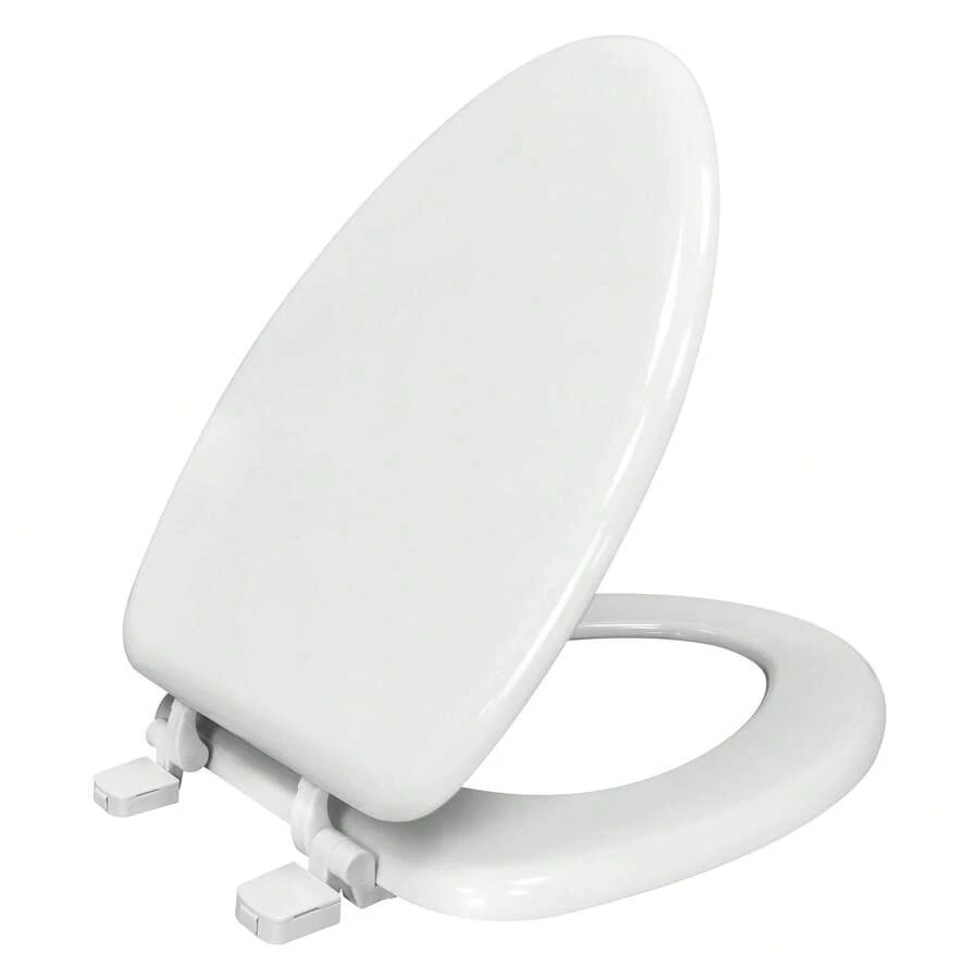 Elongated White Toilet Seat With Soft Close And Quick Release Hinges - 1 - Xem 1