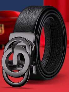 Men's Autumn Winter Essential Belt With Alloy Automatic Buckle, Business Casual Suit Waist Strap, Ideal For School Work Outdoor Vacation Athletic Daily Wear Graduation Birthday Gifts - Multicolor - View 1