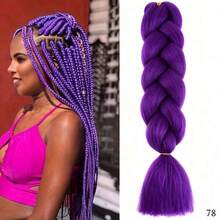 60cm Extra Large Synthetic Yaki Braid Wig For Women, High-Temperature Fiber Material, Colorful, Suitable For DIY Styling, Cosplay And Parties, Ideal Christmas And New Year Gift - Multicolor - View 18