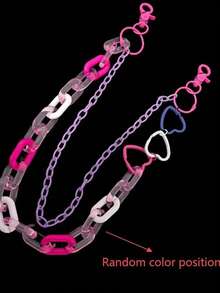 1 件装多功能嘻哈裤链，ins 网红彩虹树脂裤链，朋克风可拆卸链