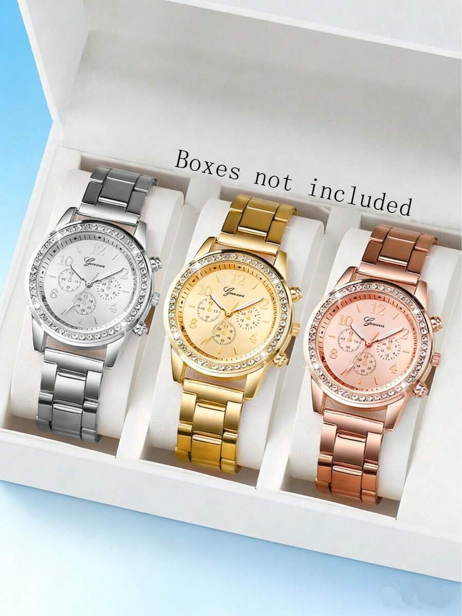 1Pc Women's Quartz Watch Fashionable, Elegant And Gorgeous Rhinestone Minimalist Digital Scale Retro Dial Used For Daily Wear Decoration Or Holiday Gifts For Mothers And Friends - Multicolor - View 1