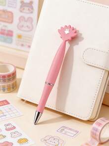 6/15pcs Pink Rotating Ball Pens, Suitable For School & Office Supplies, Writing Tool, Wedding Signature, Office Supplies, Thanksgiving, Halloween, Valentine's Day, Elegant Writing Instrument - Multicolor - View 5