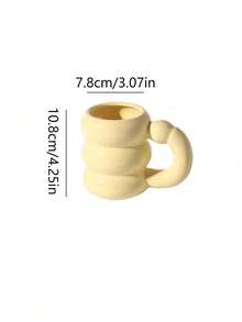 1个陶瓷杯，ins风黄紫色调，美观的拿铁杯，家用燕麦杯和茶杯，实用的办公室早餐牛奶杯，日常水杯和果汁杯，节日礼物，送给朋友、男女朋友、家人的礼物，趣味生日/节日礼物 - 彩色 - 查看 10