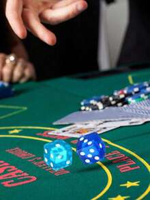 30pcs Casino Style Dice Set, Acrylic Semi-Transparent D6 Dice, Square Rounded Corners, Suitable For Casino, Dice Games, Tabletop Games, Board Games, Holiday Parties, Birthday Game Props - Multicolor - View 3