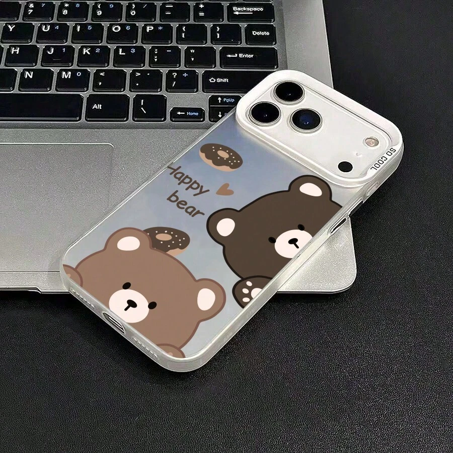 苹果phonecase三只小熊799JPCYKiPhone11ProMax圣诞礼物8新年礼物14ProMax男女朋友17ProMax生日礼物防摔 - 半透明シルバー - チェックする 1