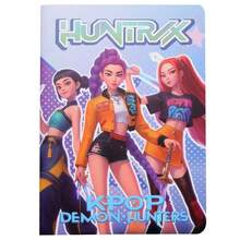 KpopDemonHunte A5 Grid Notebook, Cartoon Design For Students, Soft Cover, Suitable For Writing, Note-Taking, Mini Diary, Drawing And Marking. Ideal As Birthday Gift, Graduation Gift, Business Gift, High-End Fountain Pen Gift, Engraving Service, Collectible, Limited Edition, Collaboration Design, Note-Taking, Back To School And Exam Season - Multicolor - View 2