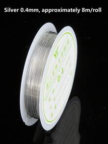 1卷金银金属线，高品质不锈钢首饰线，不褪色、不生锈、不易变色，适用于手链、项链DIY，不褪色串珠线、首饰绳、手工编织线 - 彩色 - 查看 12