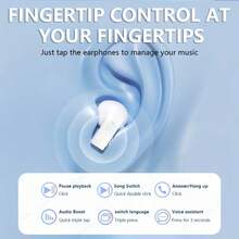 New Wireless Minimalist In Ear Music Earphones, Sports Mini Earbuds, TWS HIFI Dolby Earbuds, 9D Deep Bass Stereo High-Definition Calling Earphones, Suitable For Various Types Of Mobile Phones, Gaming Earphones, Couple Smart Earphones, Valentine's Day Gifts - 粉色 - 查看 5