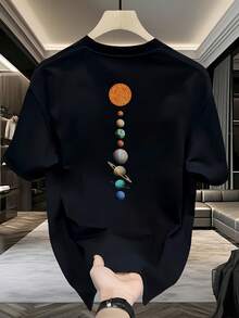 Men's Thick T-Shirt - 黑色 - 查看 1