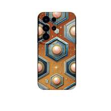 1PC Phone Case ,  Geometric Hexagon Pattern Design Art , Stylish Phone Case, Phone Decoration, All-around Lens Protection, Creative Small Gift, Funny Gift for Boys and Girls - Negro - Ver 7