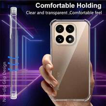 3IN1 2026 NEW For Xi Ao Mi 15T/15TPro Case Transparent And Impact-Resistant Mobile Phone Case+Full Screen Clear Tempered Film For Xi Ao Mi 15T/15T Pro+Lens Film Screen Protection Essentials, Applicable To Daily Shield, Office, Home Daily Shield Office Home Phone Screen Protector Phone Accessories Waterproof Shockproof Anti-Fall Scratch Resistant - Clear - View 4