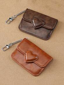 油蜡PU皮复古零钱包，一款奢华便捷的迷你包，男女皆宜。多卡位设计，防磁，可用作卡包、证件套、二合一钱包、迷你钱包、零钱包，复古风格，油蜡皮零钱包，高端精致便捷的迷你包，男女通用多卡位防磁卡包，证件套二合一钱包。 - 彩色 - 查看 4