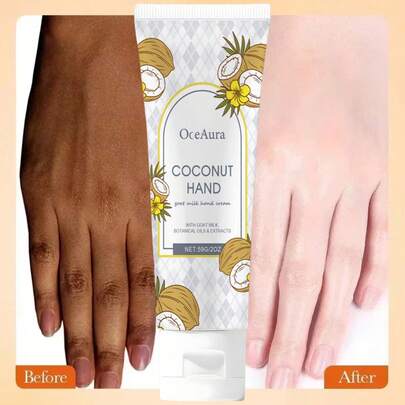 Coconut Cream Hand Cream, Moisturizing & Nourishing Hand Care, Hydrating Treatment For Dry Skin