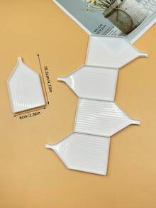 5 piezas Accesorios de arte de pintura de diamantes, bandeja con boca en forma de V abierta, ideal para organizar rhinestones para proyectos DIY - Blanco - Ver 10
