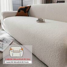 1件泰迪熊绒毛沙发套，防滑耐用，宠物友好，不易褪色，用途广泛，防刮擦，高弹力，多种颜色可选，时尚舒适，可机洗，可重复使用，四季皆宜。 - 米色 - 查看 9