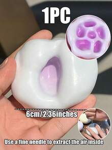 1PC Malleable Snow Skin Glutinous Rice Ball Squeeze Stress Relief Toy, Realistic Mochi, Good Touch, Glutinous Rice Cake, Stress Relief Toy, Cute Stuff, Travel Portable Fidget Squeeze Toy - Multicolor - View 25
