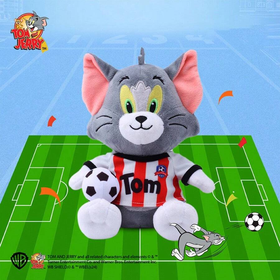 TOM AND JERRY. Đồ chơi nhồi bông Tom và Jerry series bóng đá mới, cao 20cm, dành cho trẻ em, hình nhân vật hoạt hình, quà tặng sinh nhật cho bé trai, trang trí phòng ngủ. - Nhiều màu - Xem 1