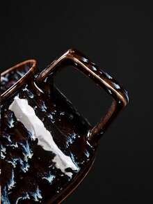 1个陶瓷拿铁咖啡杯，高品质可爱情侣水杯，个性化牛奶麦芽早餐杯，创意220毫升办公杯（窑烧颜色可能略有不同，敬请谅解） - 彩色 - 查看 6