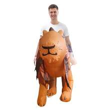 1pc Inflatable Lion Costume, Unisex - Full Body Heart-Themed Fancy Dress, Suitable For Halloween, Carnival, Christmas And Various Events/Parties - Half-lion - View 9